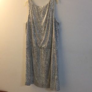 White dress with small sequence